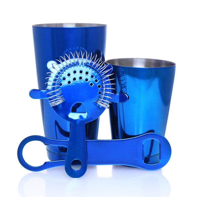 Kit de Coctelería Candy Blue Deluxe (4 Piezas) [PRE-VENTA]