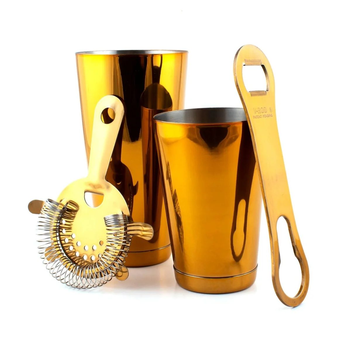 Kit de Coctelería Candy Gold Deluxe (4 Piezas) [PRE-VENTA]