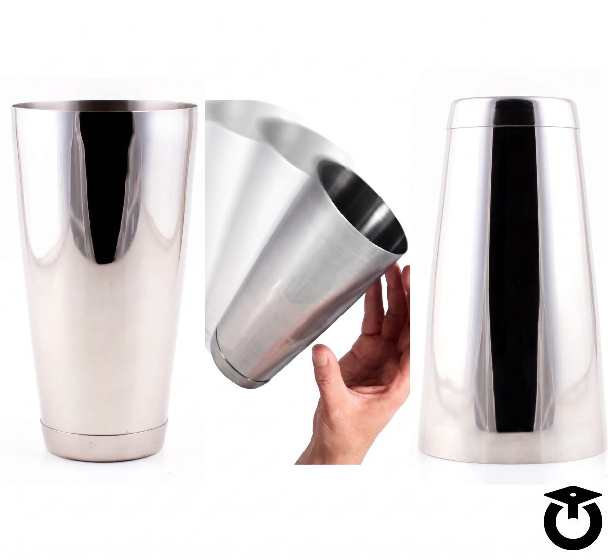 Coctelera Boston Tin 28 oz Base Pesada (Acero Inoxidable 93mm) [PRE-VENTA]