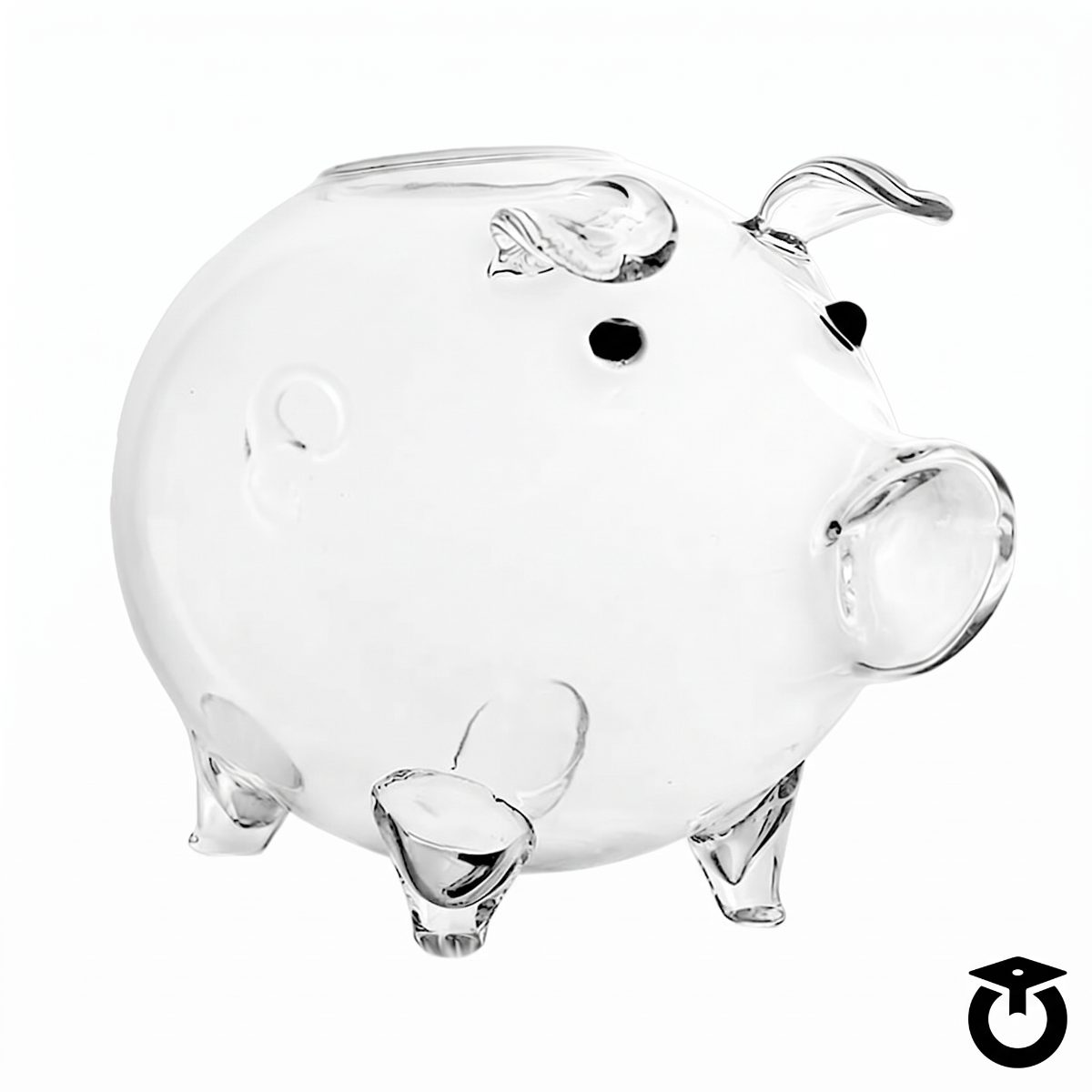 Vaso Cerdito de Cristal "Piggy" (13 oz) [PRE-VENTA]
